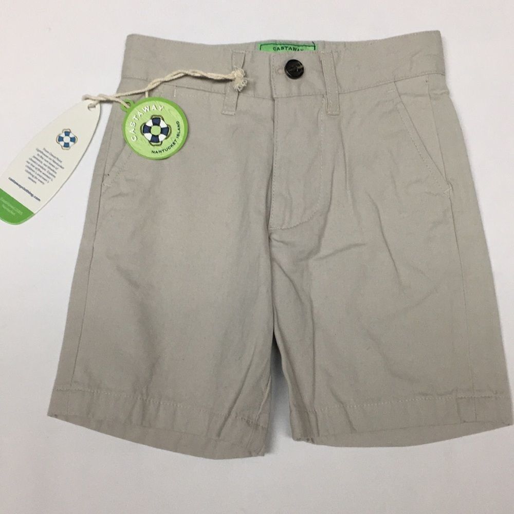 Castaway boys shorts size 2 khaki NWT